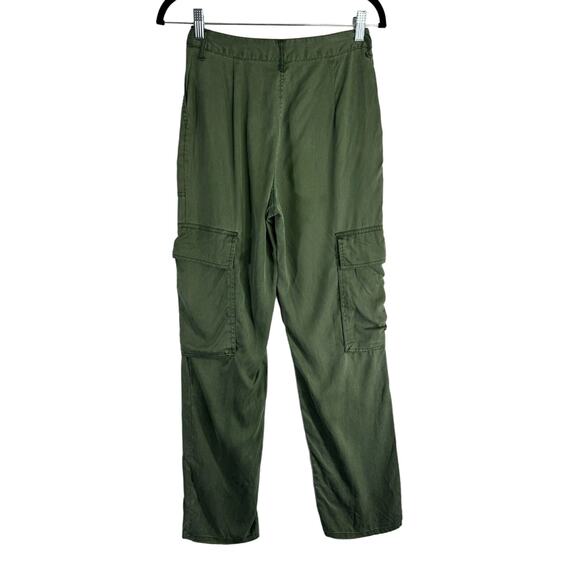 Urban Outfitters Pants Womens Cargo Green Wide Leg Pockets Y2K size 4 - Picture 4 of 4